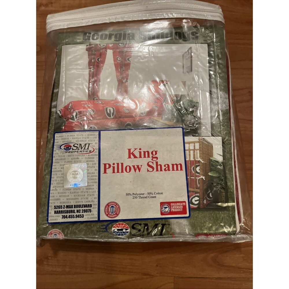 Georgia Bulldogs King Sized Pillow Sham